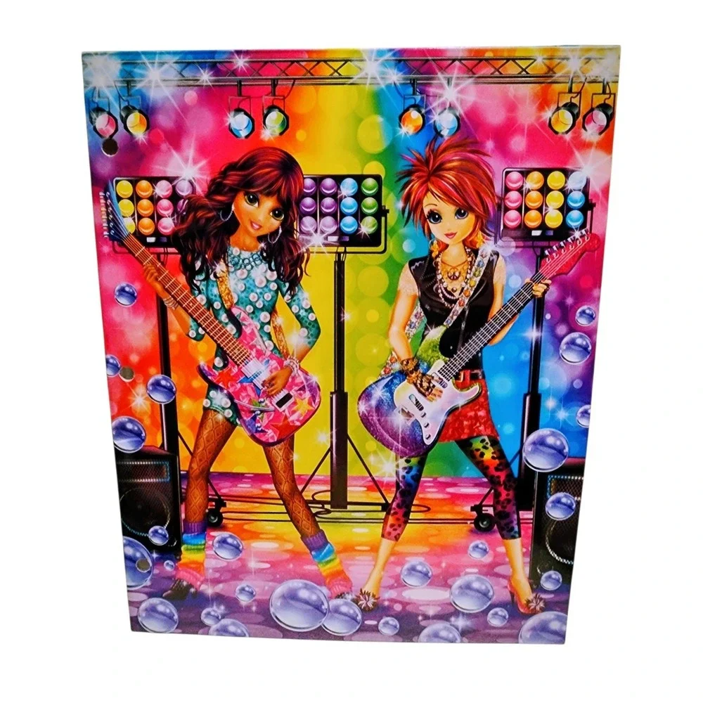 (3) Vintage Lisa Frank TIKANNI, KITTEN FRIENDS, RAINBOW ROCKERS Pocket Folders +